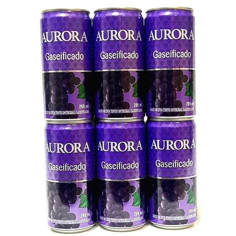 Suco De Uva Aurora Integral Tinto Lata Ml Gaseificado Kit C