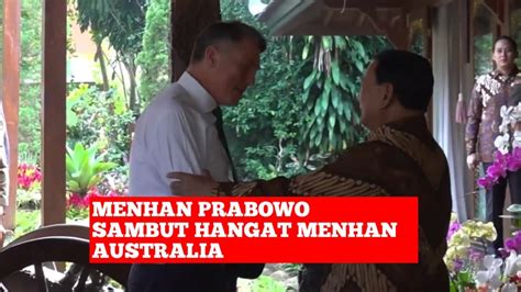 Menhan Prabowo Sambut Hangat Menhan Australia Richard Marles Di