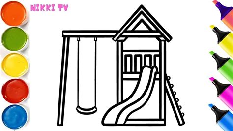 Cradle Drawing Painting And Coloring For Kids And Toddlers Swing