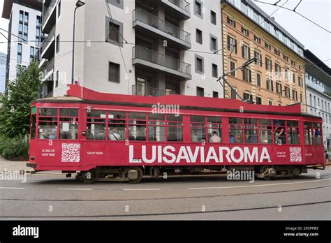 Historic tram in Milan. Milan transportation system carries 2 million ...