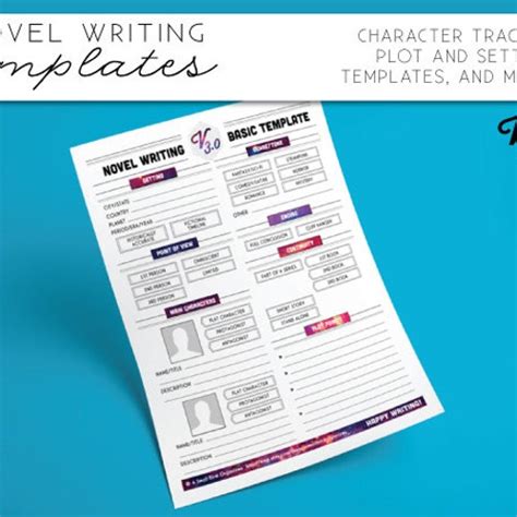 Novel Writing Templates V2 Etsy