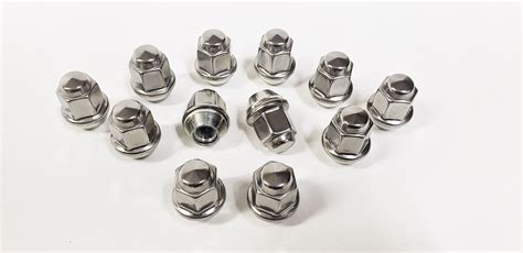 X Stainless Steel Capped Bulge Acorn Lug Nuts Trailer Wheels