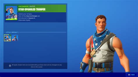 Star Spangled Trooper Skin Fortnite Item Shop 2018 07 04 Youtube