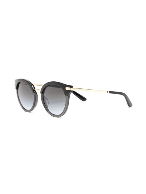 Dolce And Gabbana Eyewear Gradient Round Sunglasses Farfetch