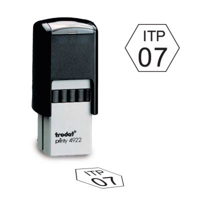 Custom Hexagon Inspection 4922 Trodat Self Inking Inspection Stamp