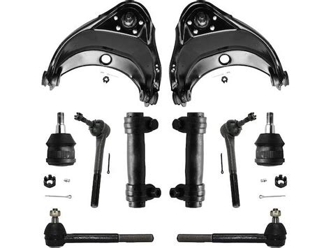 Front Control Arm Ball Joint Tie Rod End Kit Compatible With 1996 2002 Chevy Express 1500