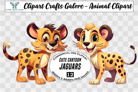 12 Cute Cartoon Jaguars Graphic By Webmark · Creative Fabrica