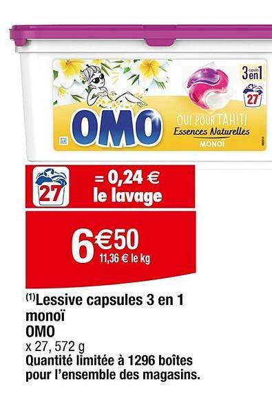 Promo Lessive Capsules En Mono Omo Chez Cora Icatalogue Fr