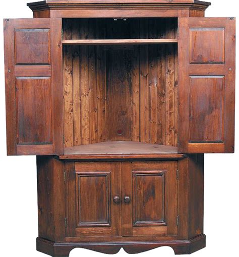 French Country Corner Tv Armoire Open Doors Example 2 French