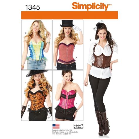 Misses Corsets And Ruffled Shrug Simplicity Sewing Pattern Etsy