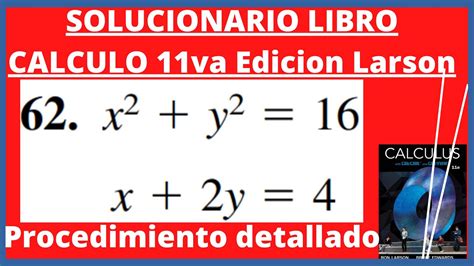 Ejercicio 62 Calculo Ron Larson Bruce Edwards 11va Edicion YouTube