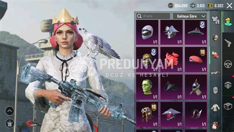 6 GELİŞTİRİLEBİLİR 45 DESTANSI ÖĞE PUBG MOBİLE HESABI 8564