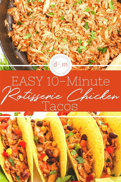 Rotisserie Chicken Tacos Quick Easy Shredded Chicken Tacos Recipe