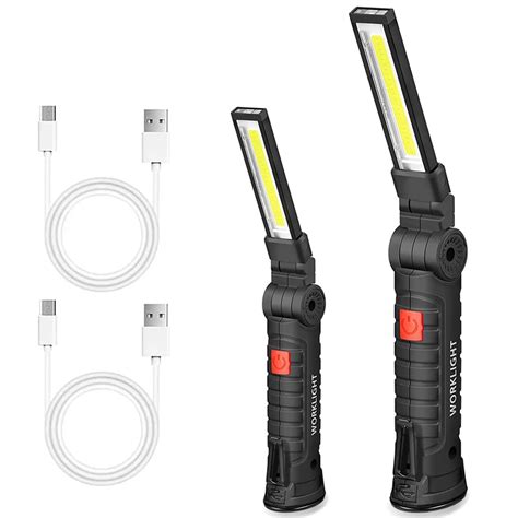 Nowa Latarka LED COB Magnetyczne Wiat O Robocze Adowalna Latarka USB