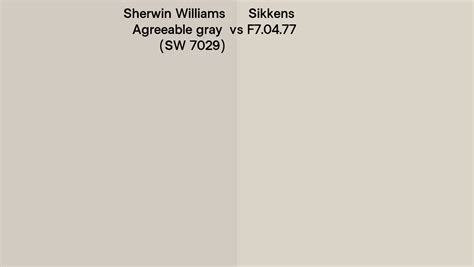 Sherwin Williams Agreeable Gray Sw 7029 Vs Sikkens F7 04 77 Side By