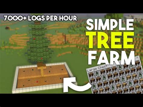 Minecraft Wood Farming 7000 Wood Logs Per Hour Easy Tree Farm 1 19