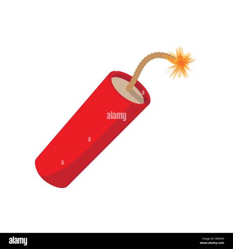 Red Dynamite Stick Cartoon Icon Stock Vector Image Art Alamy