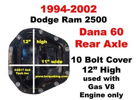 Dana 60 Axle Identification for 1994-2002 Dodge Ram Rear Axle