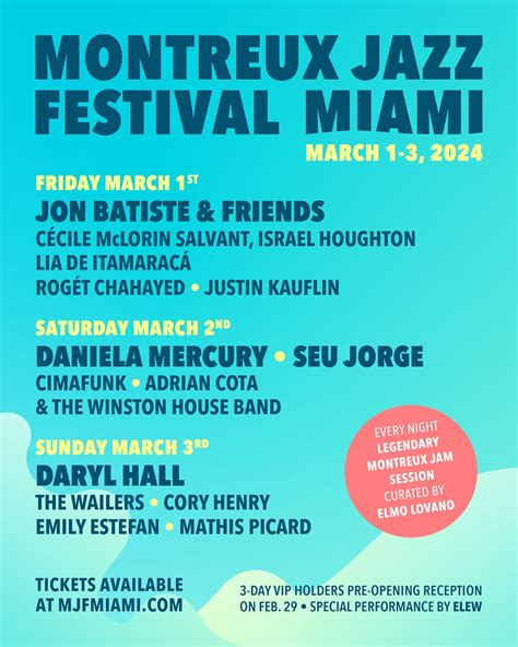 Montreux Jazz Festival Miami 2024 Lineup | Grooveist