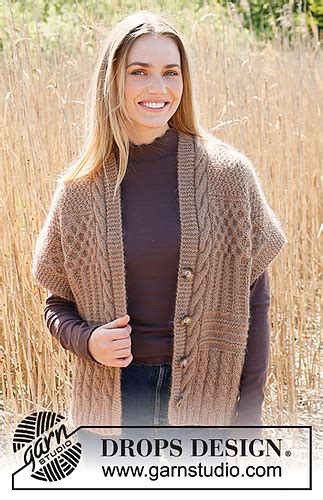 Ravelry Cracked Walnuts Vest Pattern By Drops Design