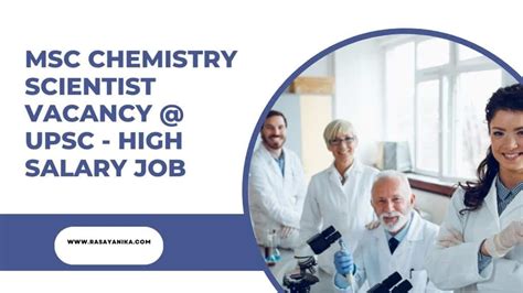 Msc Chemistry Scientist Vacancy Upsc High Salary Job