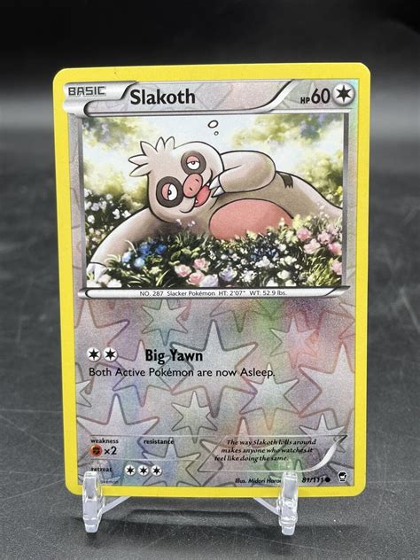 Pokemon 2014 Reverse Holographic Basic SLAKOTH 81 111 Trading Card EBay