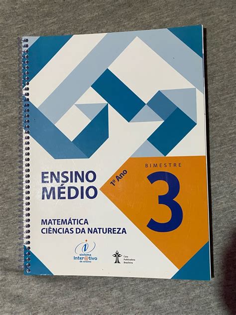 Apostila 1° Ano Ensino Médio 3° Bimestre Matemática E Ciências Da Natureza Livro Cpb