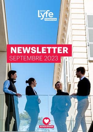 Calaméo FONDATION INSTITUT LYFE NEWSLETTER SEPTEMBRE