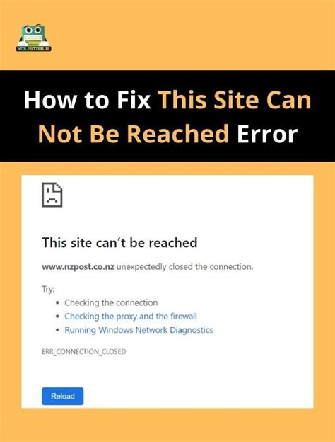 Fix Site Can T Be Reached Error