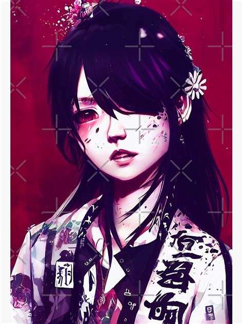 Punk Rock Yakuza Anime Girl Poster For Sale By Nanashi Ai Redbubble