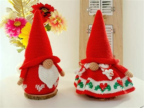 Valentines Crochet Pattern, Gnomes With Heart, Amigurumi Gnome ...