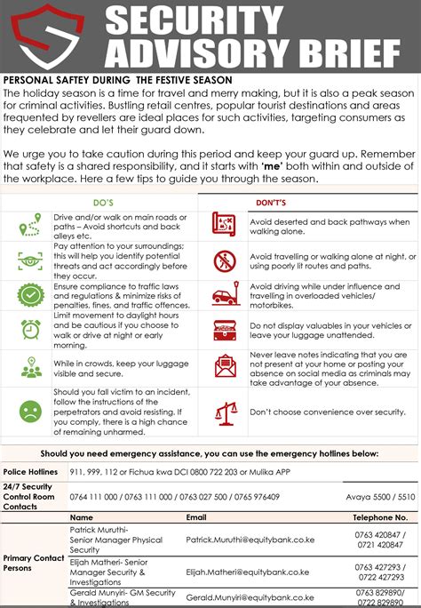 equity group security advisory   festive season