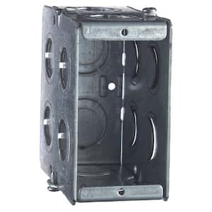 RACO 3 1 2 In D Steel Gray 1 Gang Gangable Masonry Box With Ten TKO S