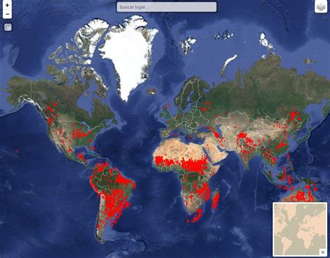 Viewer of the latest fires detected in the world | GeaMap.com: View ...