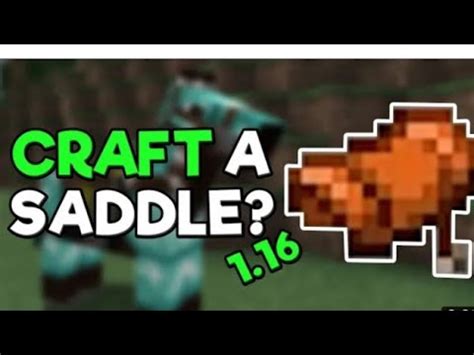 How To Get Saddle In Minecraft Youtube