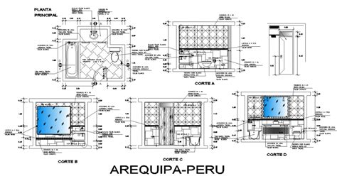 Toilet detail drawing with interior drawings in dwg AutoCAD file. - Cadbull