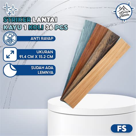 Jual 1 DUS Stiker Lantai Vinil Stiker Lantai Kayu Parket 91 5cm X 15