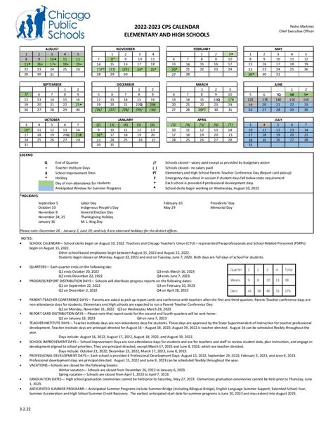 Chicago Public Schools Calendar Holidays 2023 PDF – School Calendar Info