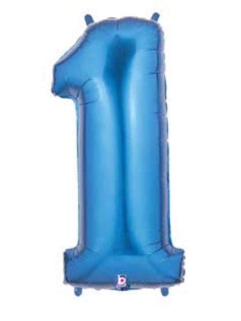 Blue Number 1 Balloon | Blue First Birthday Balloons | Mylar Number ...