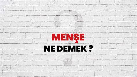 Menşe Ne Demek Ne Anlama Gelir Menşe Kelimesi TDK Sözlük Anlamı Nedir