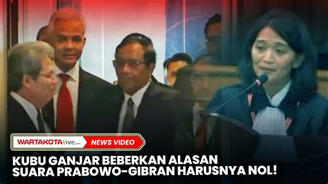 Kubu Ganjar Beberkan Alasan Suara Prabowo Gibran Harusnya Nol Ini