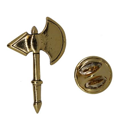 Battle Axe Gold Lapel Pin Conquer Your Style Lapel Pin Planet