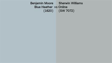 Benjamin Moore Blue Heather 1620 Vs Sherwin Williams Online Sw 7072