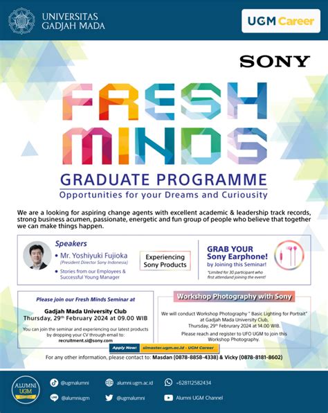 Seminar Fresh Mind Seminar Sony Indonesia Portal Alumni Universitas