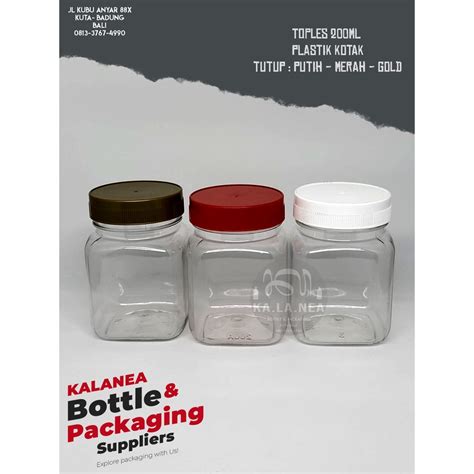 Jual Toples Sambal Botol Bumbu Toples Plastik Jar Ml Kotak