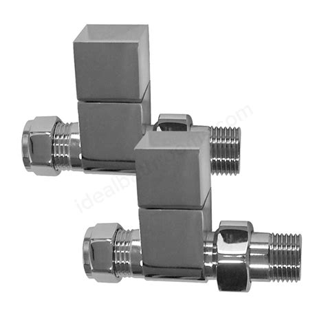 Essential Thermostatic Radiator Valves Straight Valve 15mm Pipe Chrome Ideal Bathrooms