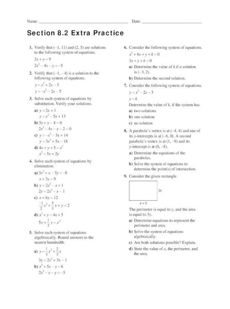 Lesson 8 Skills Practice Solve Systems Of Equations Algebraically Tessshebaylo