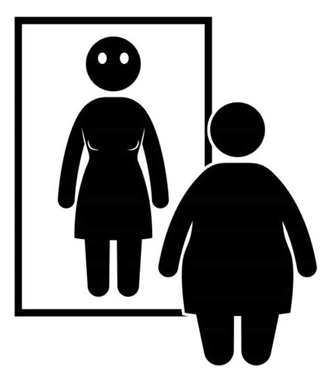 Fat Woman Looking In Mirror Illustrations Royalty Free Vector Graphics