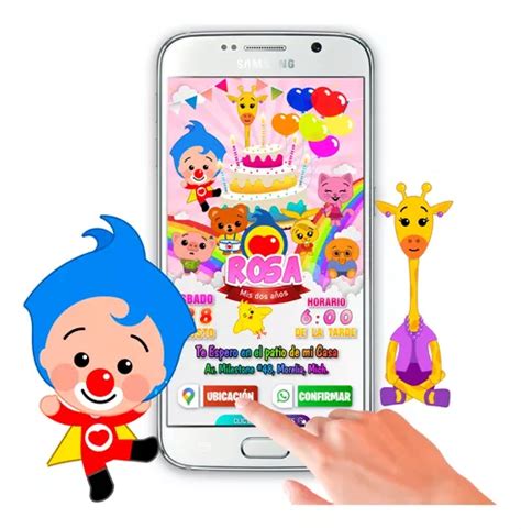 Invitación Digital Interactiva El Payaso Plim Plim Niña en venta en