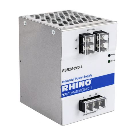 POWER SUPPLY 24VDC 10A 240W RHINO Power Supplies Power Supplies